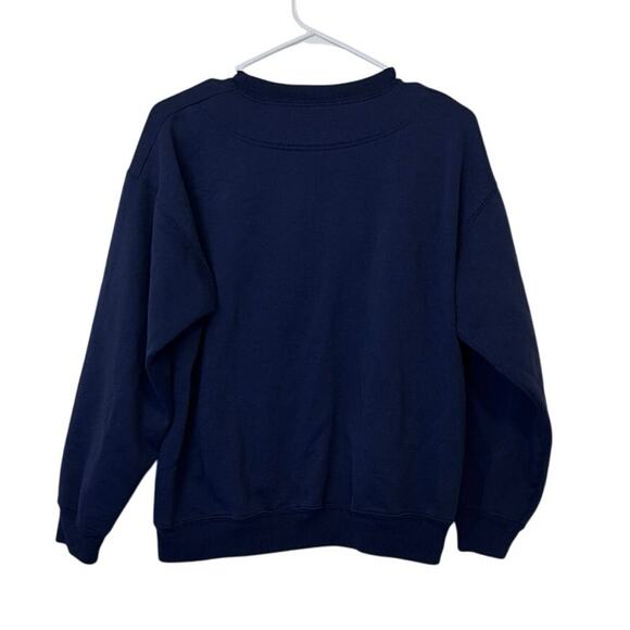 Vintage Stratford Crewneck Sweatshirt No Size Embroidered Navy Blue Gold Red - Picture 3 of 9